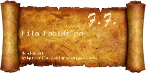 Fila Fabiána névjegykártya